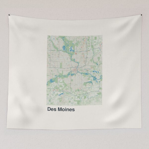 Item preview, Des Moines Minimalistic Map Art designed and sold by MapsNerd.