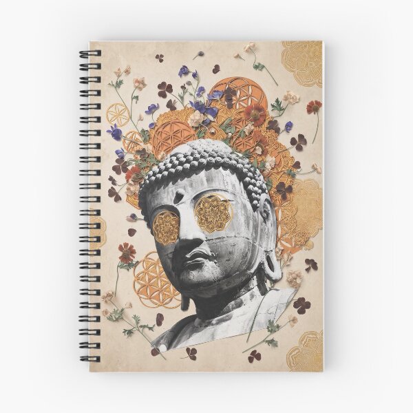 Item preview, Floral Buddha Head Art designed and sold by Mystikos Art.