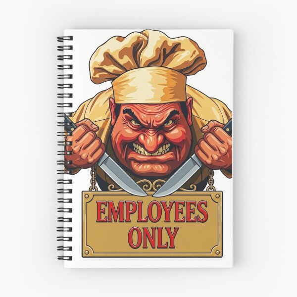 Item preview, Funny Aggressive Chef "Employees Only" Wall Art Poster for Kitchens & Restaurants designed and sold by LavIsInTheAir.