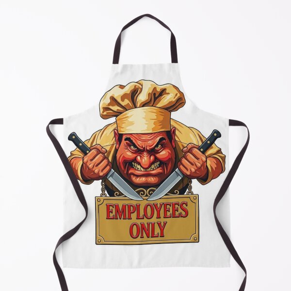 Item preview, Funny Aggressive Chef "Employees Only" Wall Art Poster for Kitchens & Restaurants designed and sold by LavIsInTheAir.