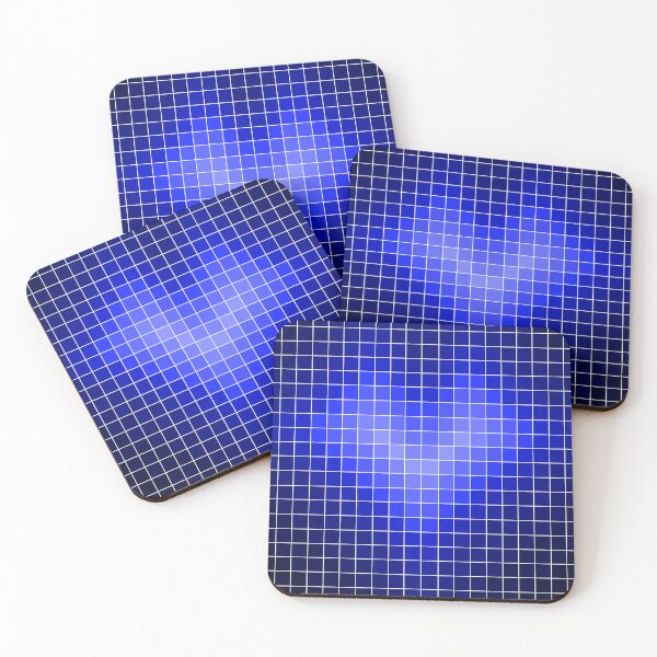 Item preview, Blue Pixel Heart Glow Grid designed and sold by Ishita Bhattacharjee.