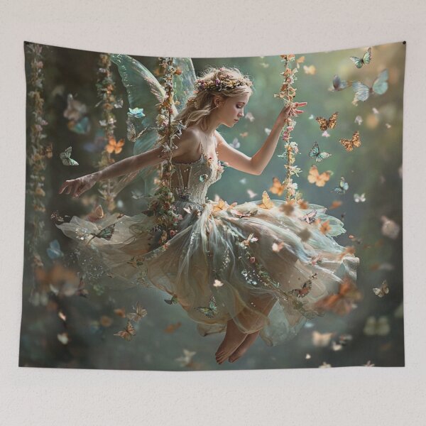 Item preview, Enchanted Butterfly Fairy Forest Dance designed and sold by Storybook Botanica.