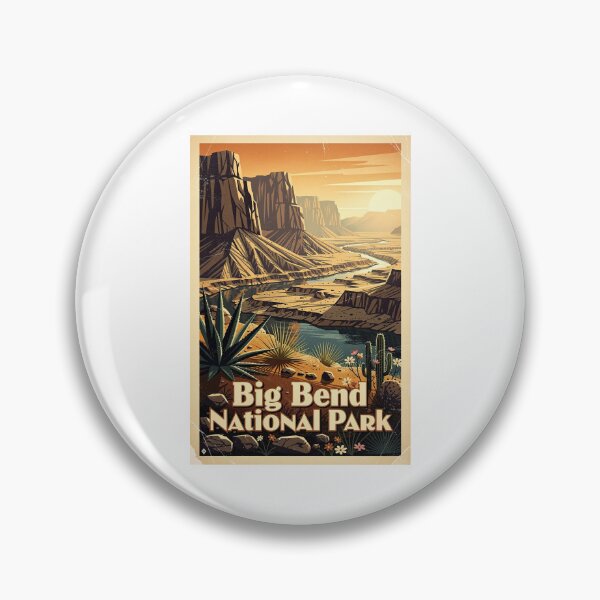 Item preview, Big Bend National Park Vintage Travel Art designed and sold by Teelogic.