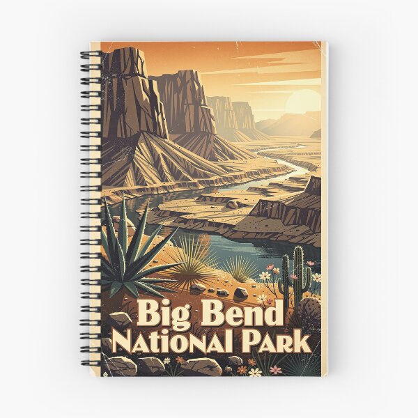 Item preview, Big Bend National Park Vintage Travel Art designed and sold by Teelogic.