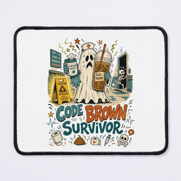 Item preview, Funny Nurse -Code Brown Survivor Funny Nurse Medical Cartoon designed and sold by ice-apparel.