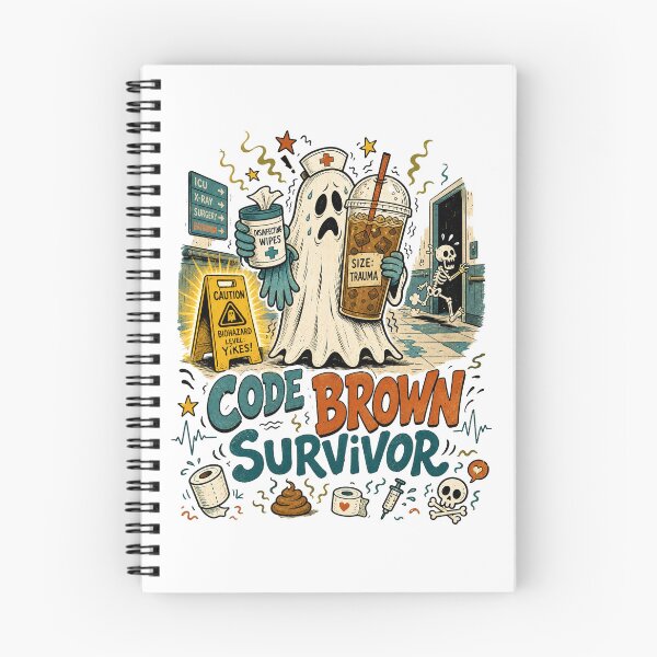 Item preview, Funny Nurse -Code Brown Survivor Funny Nurse Medical Cartoon designed and sold by ice-apparel.