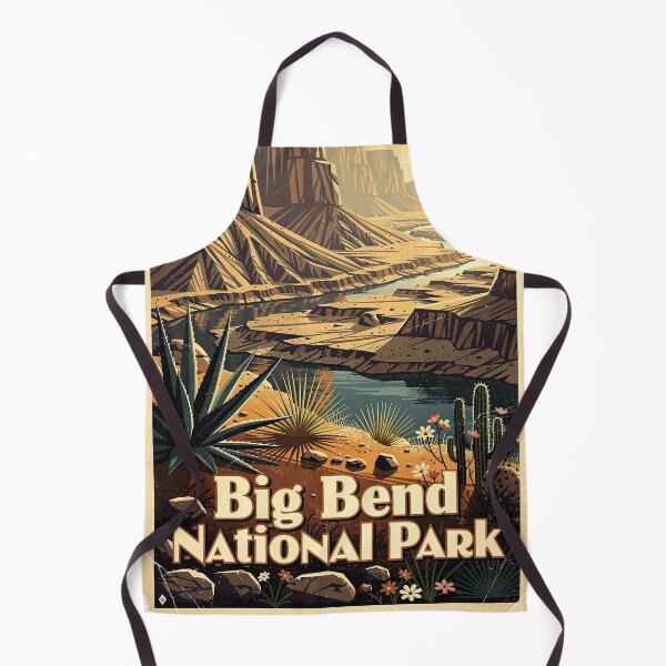 Item preview, Big Bend National Park Vintage Travel Art designed and sold by Teelogic.