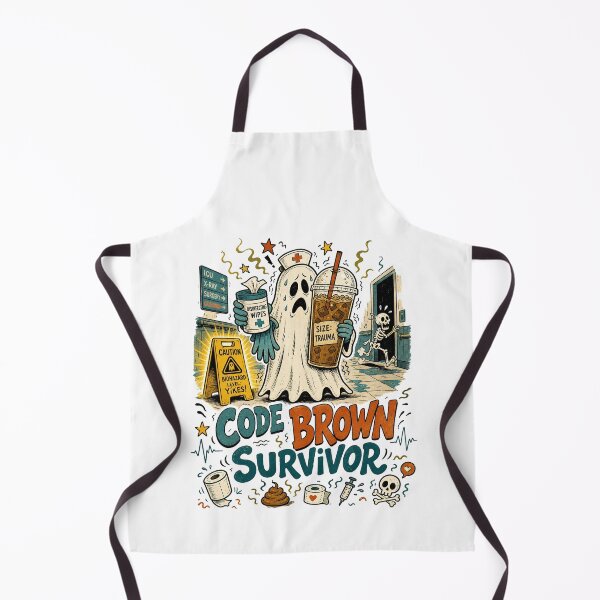 Item preview, Funny Nurse -Code Brown Survivor Funny Nurse Medical Cartoon designed and sold by ice-apparel.