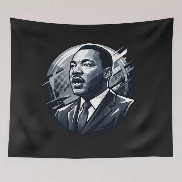 Item preview, Martin Luther King Junior vector portrait illustration designed and sold by Owcomm.