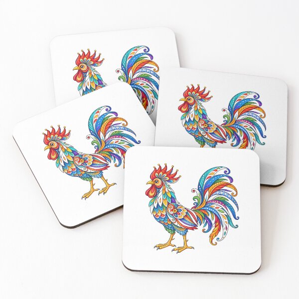 Item preview, Colorful Bohemian Rooster Art  designed and sold by PeanutGalSean.