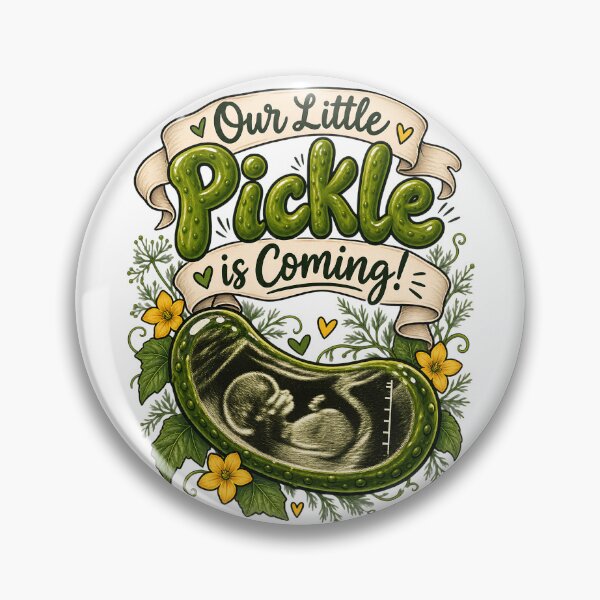 Item preview, Our Little Pickle Is Coming! - Funny Polish Pickle Pregnancy Announcement Ultrasound Gift designed and sold by Neurospicy Trolls.