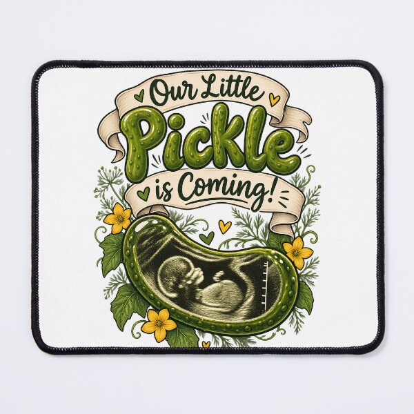 Item preview, Our Little Pickle Is Coming! - Funny Polish Pickle Pregnancy Announcement Ultrasound Gift designed and sold by Neurospicy Trolls.