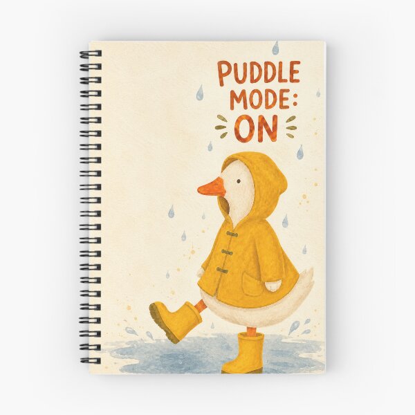 Item preview, Puddle Mode On Cute Duck in Raincoat designed and sold by SayMaria.