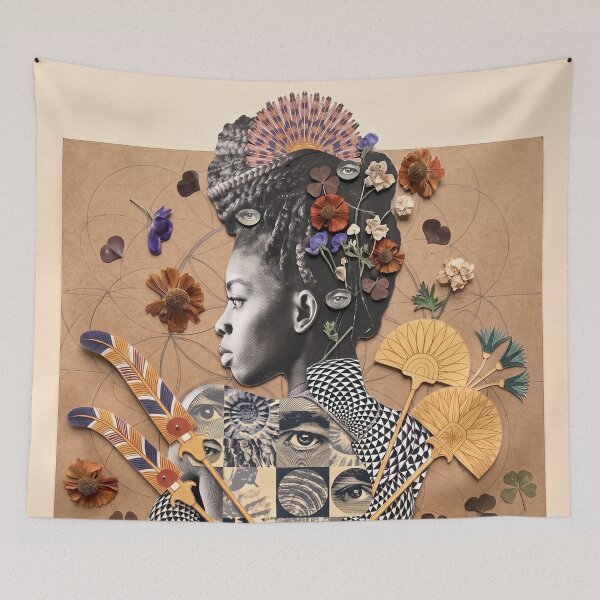 Item preview, Ancestral Feminine African Woman Art designed and sold by Mystikos Art.