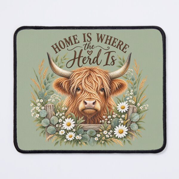 Item preview, Home Is Where the Herd Is Highland Cow designed and sold by JupiterLemons.