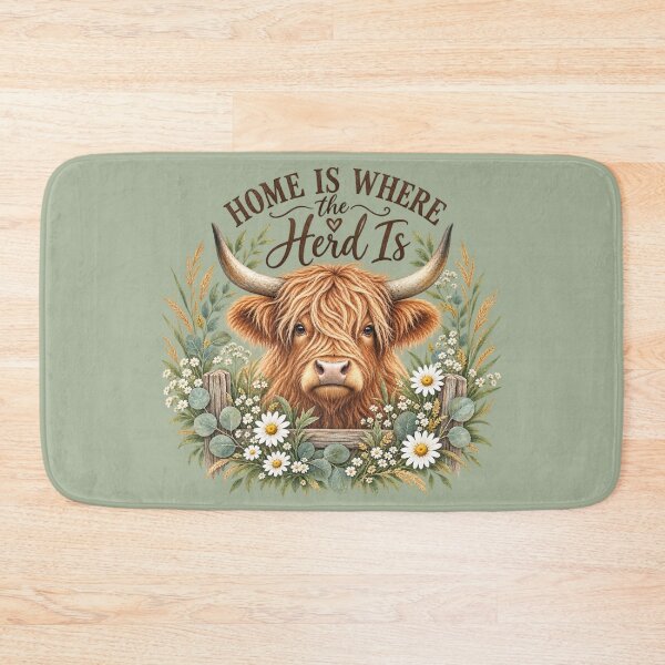 Item preview, Home Is Where the Herd Is Highland Cow designed and sold by JupiterLemons.