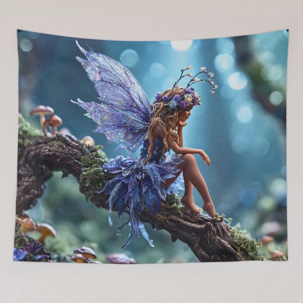 Item preview, Moonlit Forest Fairy On Branch designed and sold by Storybook Botanica.