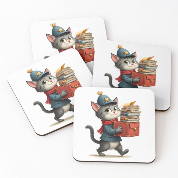 Item preview, Kitty Christmas Post Office – Christmas Mail Carrier Cat designed and sold by ArtemisEutopia.