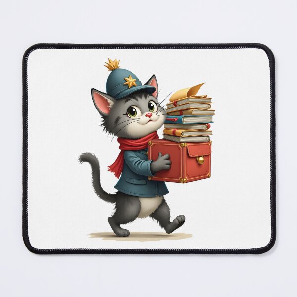 Item preview, Kitty Christmas Post Office – Christmas Mail Carrier Cat designed and sold by ArtemisEutopia.