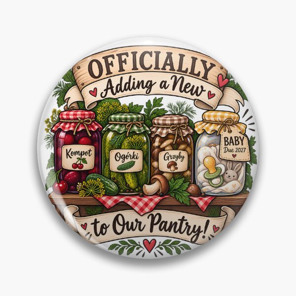 Item preview, Officially Adding A New Baby To Our Pantry 2027 - Polish Pantry Pregnancy Announcement designed and sold by Neurospicy Trolls.