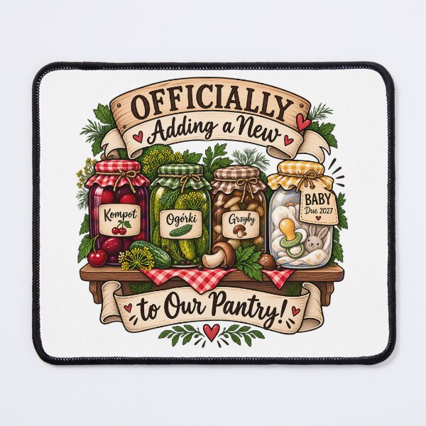 Item preview, Officially Adding A New Baby To Our Pantry 2027 - Polish Pantry Pregnancy Announcement designed and sold by Neurospicy Trolls.