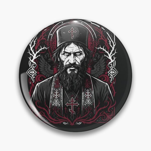 Item preview, Grigori Rasputin Dark Mystical Russian Mystic Portrait designed and sold by Owcomm.
