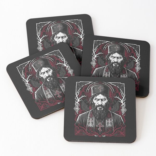 Item preview, Grigori Rasputin Dark Mystical Russian Mystic Portrait designed and sold by Owcomm.