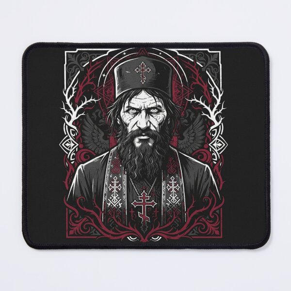 Item preview, Grigori Rasputin Dark Mystical Russian Mystic Portrait designed and sold by Owcomm.