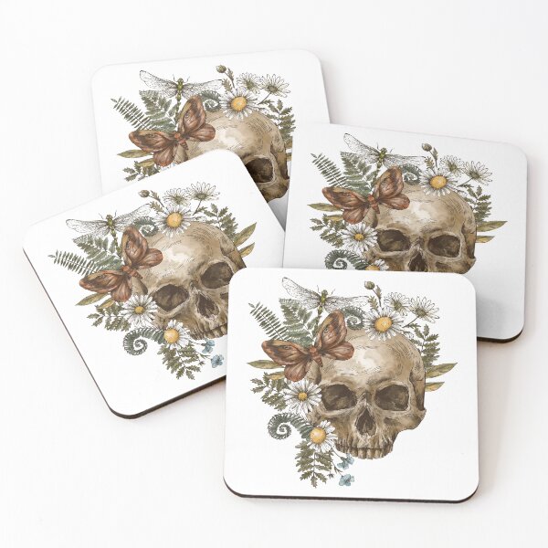 Item preview, Flowering Skull designed and sold by Tickety Boo.