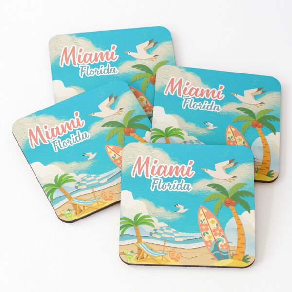 Item preview, Miami Florida Beach Retro Travel Souvenir designed and sold by DonnaRaine.