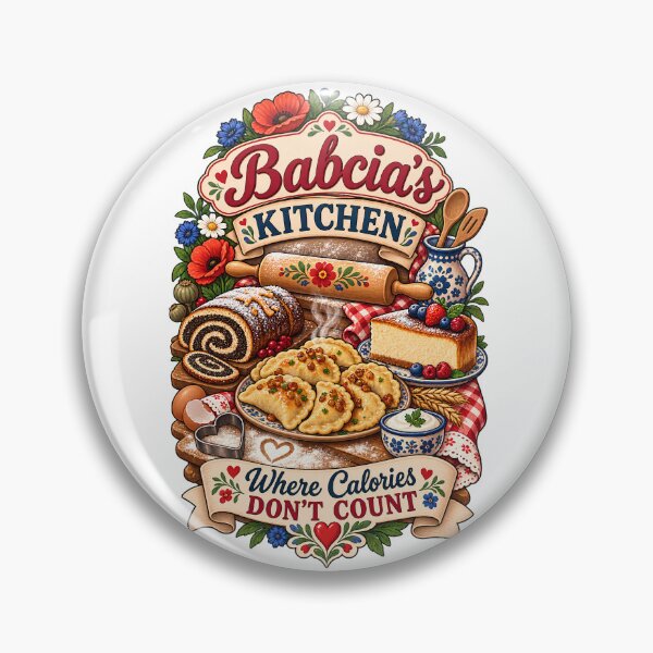 Item preview, Babcia's Kitchen Where Calories Don't Count - Funny Polish Grandma Gift Pierogi Makowiec Sernik designed and sold by Neurospicy Trolls.