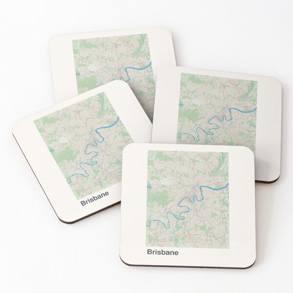 Item preview, Brisbane Minimalistic Map Art designed and sold by MapsNerd.
