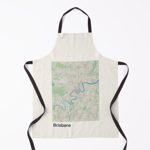 Artikelvorschau, Minimalistische Kartenkunst von Brisbane entworfen und verkauft von MapsNerd.