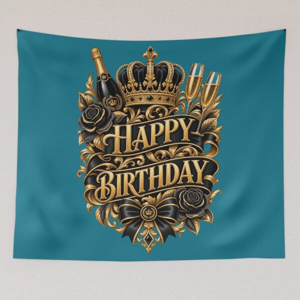 Aperçu de l'œuvre Happy Birthday | Anniversaire Luxe, Élégant & Glamour créée et vendue par POP FACTORY.