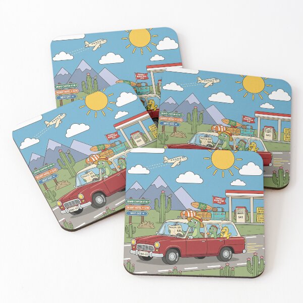 Item preview, Dino Family Road Trip Cartoon Dinosaur Car designed and sold by DIUMERI.