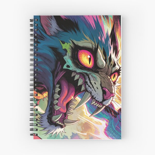 Item preview, Feline Fury Lit in Electric Neon Fluorescent Glory (V3) designed and sold by SabaMirzique.