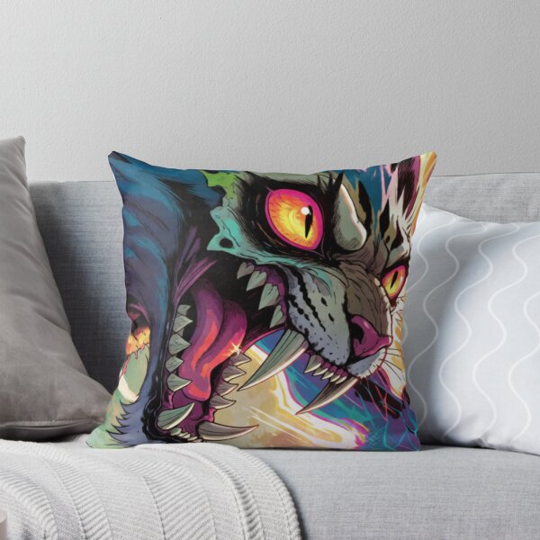 Item preview, Feline Fury Lit in Electric Neon Fluorescent Glory (V3) designed and sold by SabaMirzique.