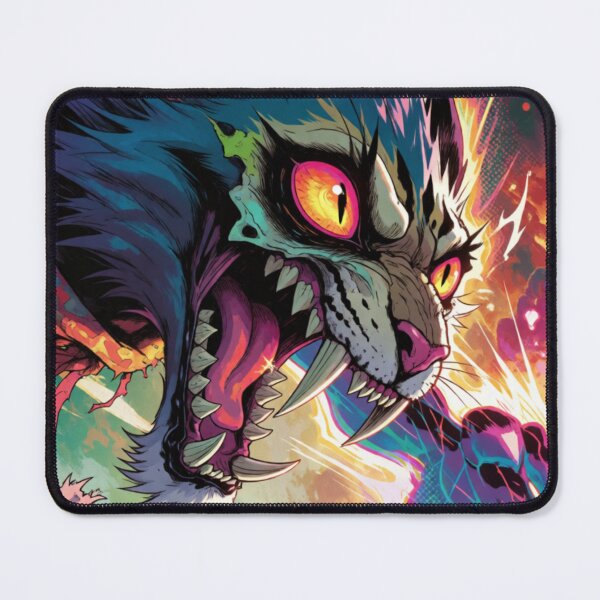 Item preview, Feline Fury Lit in Electric Neon Fluorescent Glory (V3) designed and sold by SabaMirzique.