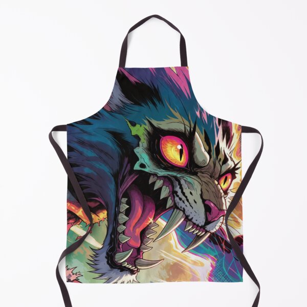 Item preview, Feline Fury Lit in Electric Neon Fluorescent Glory (V3) designed and sold by SabaMirzique.