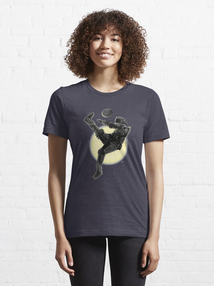 Alternate view of Space Soccer with the Moon Essential T-Shirt