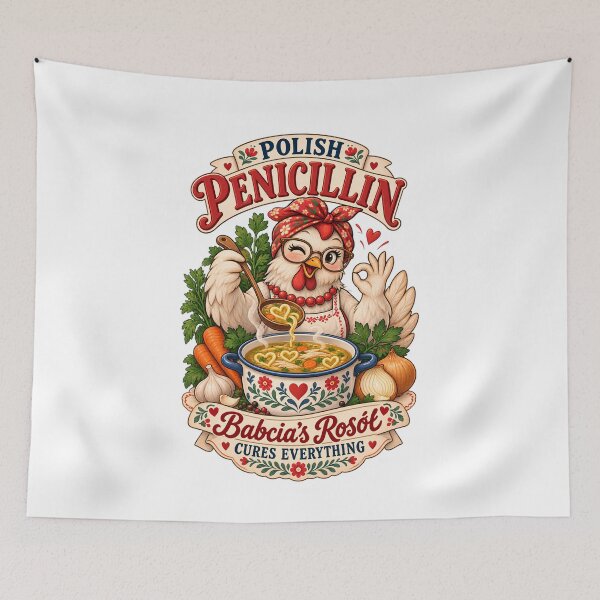 Item preview, Polish Penicillin Babcia's Rosół Cures Everything - Funny Polish Chicken Soup Babcia Gift designed and sold by Neurospicy Trolls.