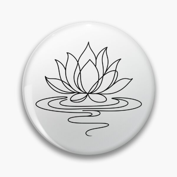 Artikelvorschau, Lotus Flower Water Minimal Line Art entworfen und verkauft von LineArtDrawing.