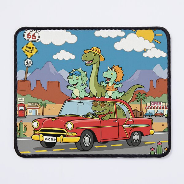 Item preview, Dino Family Road Trip Vintage Car Retro Dinosaur designed and sold by DIUMERI.