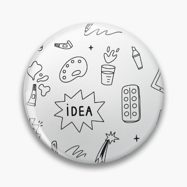 Item preview, Creative School Supplies Doodle Pattern - Black Aesthetic Art Line Art  designed and sold by Aelmajaoui.