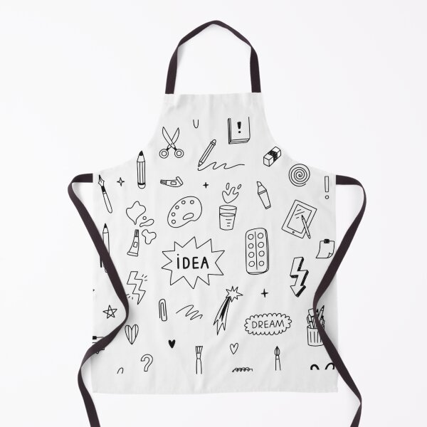 Item preview, Creative School Supplies Doodle Pattern - Black Aesthetic Art Line Art  designed and sold by Aelmajaoui.