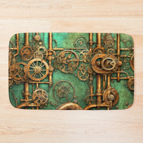 Item preview, Steampunk Green Copper Grunge Pattern designed and sold by Retro Art Factory.