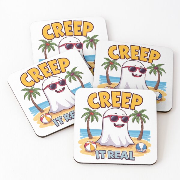 Item preview, Creep It Real Funny Ghost Halloween T-Shirt | Cute Beach Ghost with Sunglasses | Spooky Summer Design designed and sold by MariMarArt.