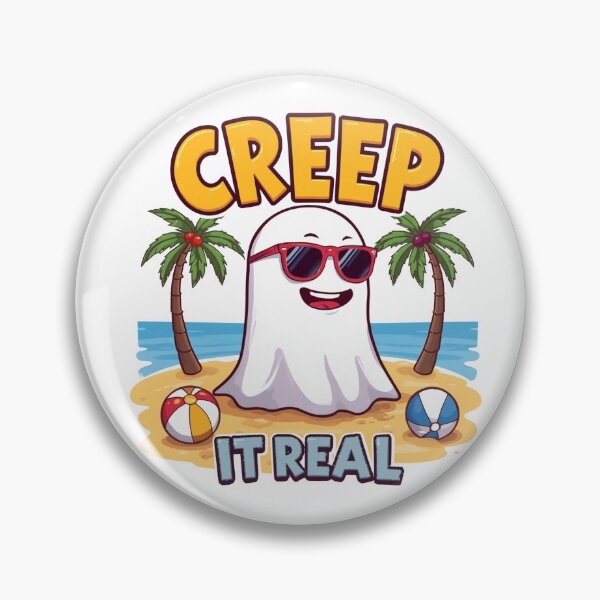 Item preview, Creep It Real Funny Ghost Halloween T-Shirt | Cute Beach Ghost with Sunglasses | Spooky Summer Design designed and sold by MariMarArt.