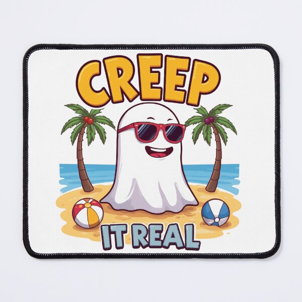Item preview, Creep It Real Funny Ghost Halloween T-Shirt | Cute Beach Ghost with Sunglasses | Spooky Summer Design designed and sold by MariMarArt.