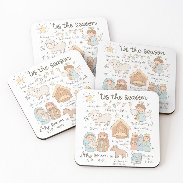 Item preview, Christian Christmas doodle are, cozy Christmas design designed and sold by BosskaDesign.